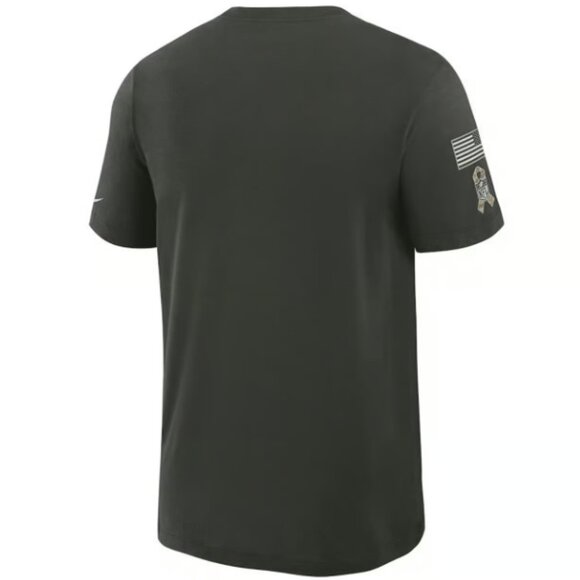 Baltimore Ravens Nike Dark Green Salute to Service Sideline Slub Dri-FIT T-Shirt - Picture 3 of 9